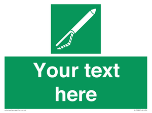 Custom sign safe condition Line throwing appliance